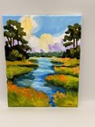 Spring Creek Landscape Painting 11x14 Acrylic Art R Stevens — photo 3