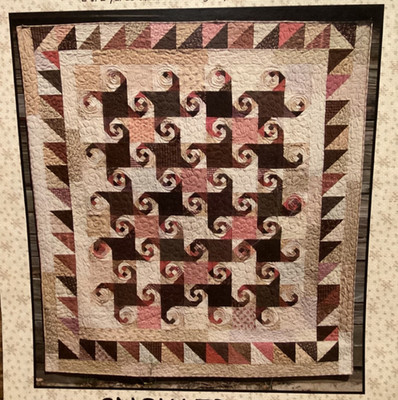 PATTERN Snow Trails Snails Trail Block Quilt NEW Primitive Pieces by Lynda