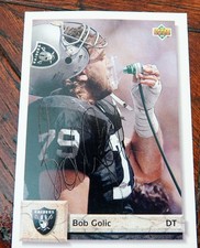 BOB GOLIC AUTOGRAPHED SIGNED 1992 UPPER DECK CARD #279