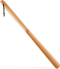 Shoe Horn Long Handle for Seniors, 24" Long Shoehorn Wooden for Boot, Durable Sh