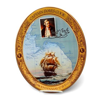 Captain James Cook Bicentennial 1778-1978 Tray Vintage 13''-No US Duties
