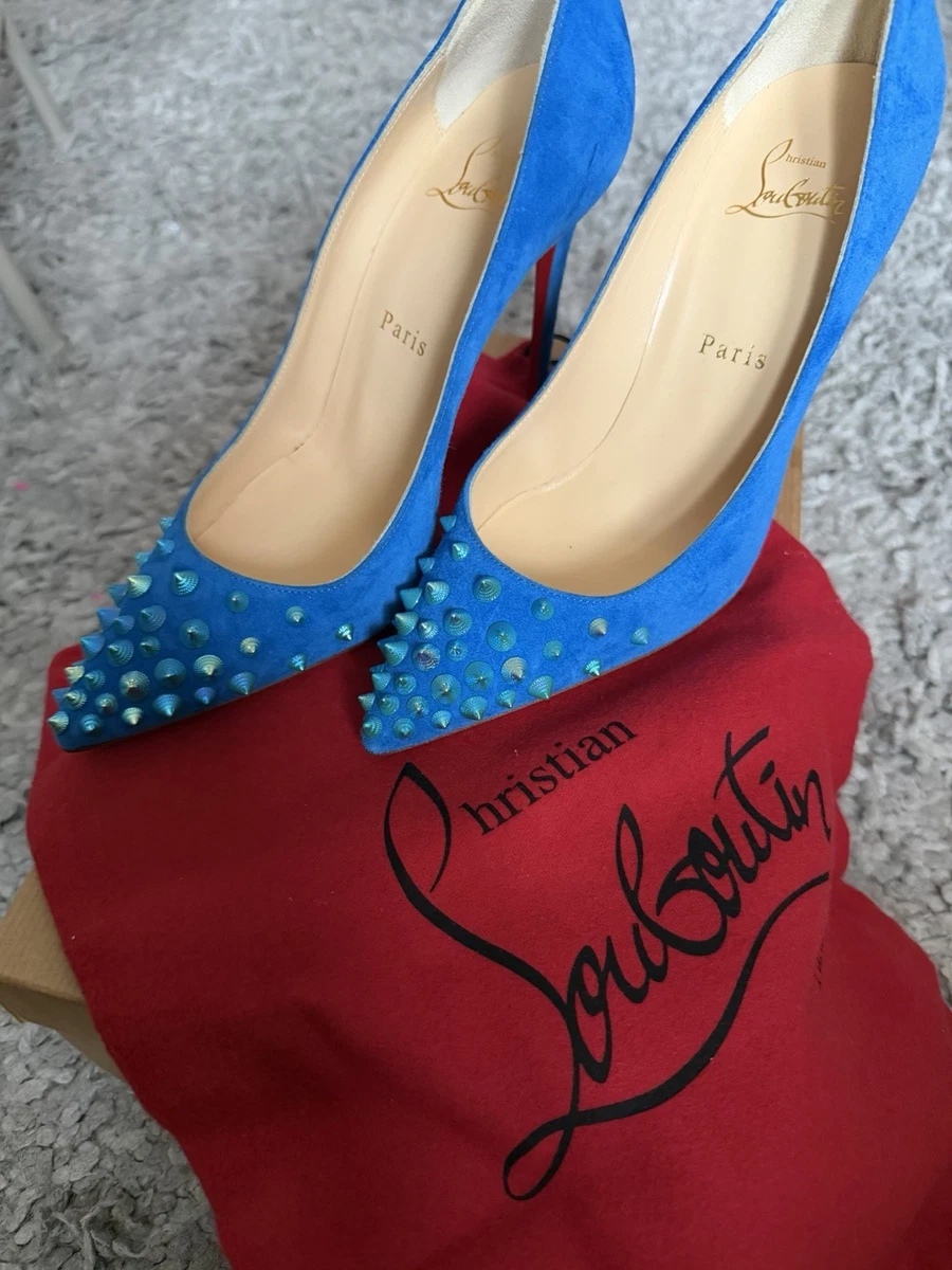 Christian Louboutin ターコイズ スエード ハイヒール Christian Louboutin Women's Blue Spikes for sale | eBay
