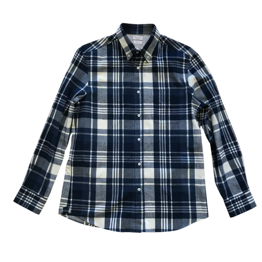 Brunello Cucinelli Regular Size L Casual Button-Down Shirts for