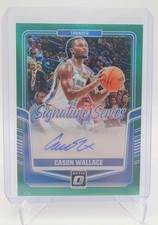 2024-25 Donruss Optic Cason Wallace Signature Series Green /49 No. SS-WAL