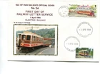 Isle of Man Railway Cover No 24, 1994, 1st Day Railway Letter Service MER