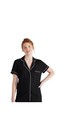 Joyspun Women’s Black Short Sleeve Notch Collar Knit Pajama Top Button Size 2X — photo 1