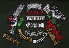 Black Death Metal band embroidered big back patches