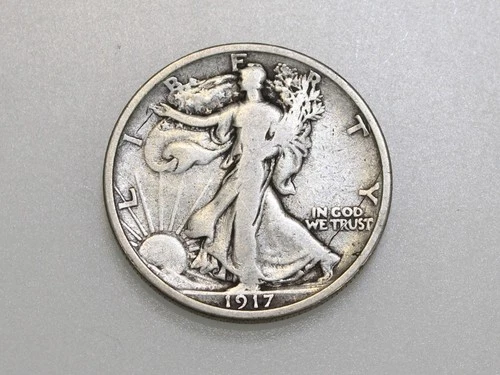 1917-D 50C WALKING LIBERTY SILVER HALF DOLLAR
