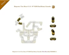 Bitspower True Brass G-1/4 30°  M/M Dual Rotary Extender Bp-TB30DRG14