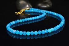 Blue Opal Balls Necklace October Birthstone Ethiopian Fire Opal Balls Necklace