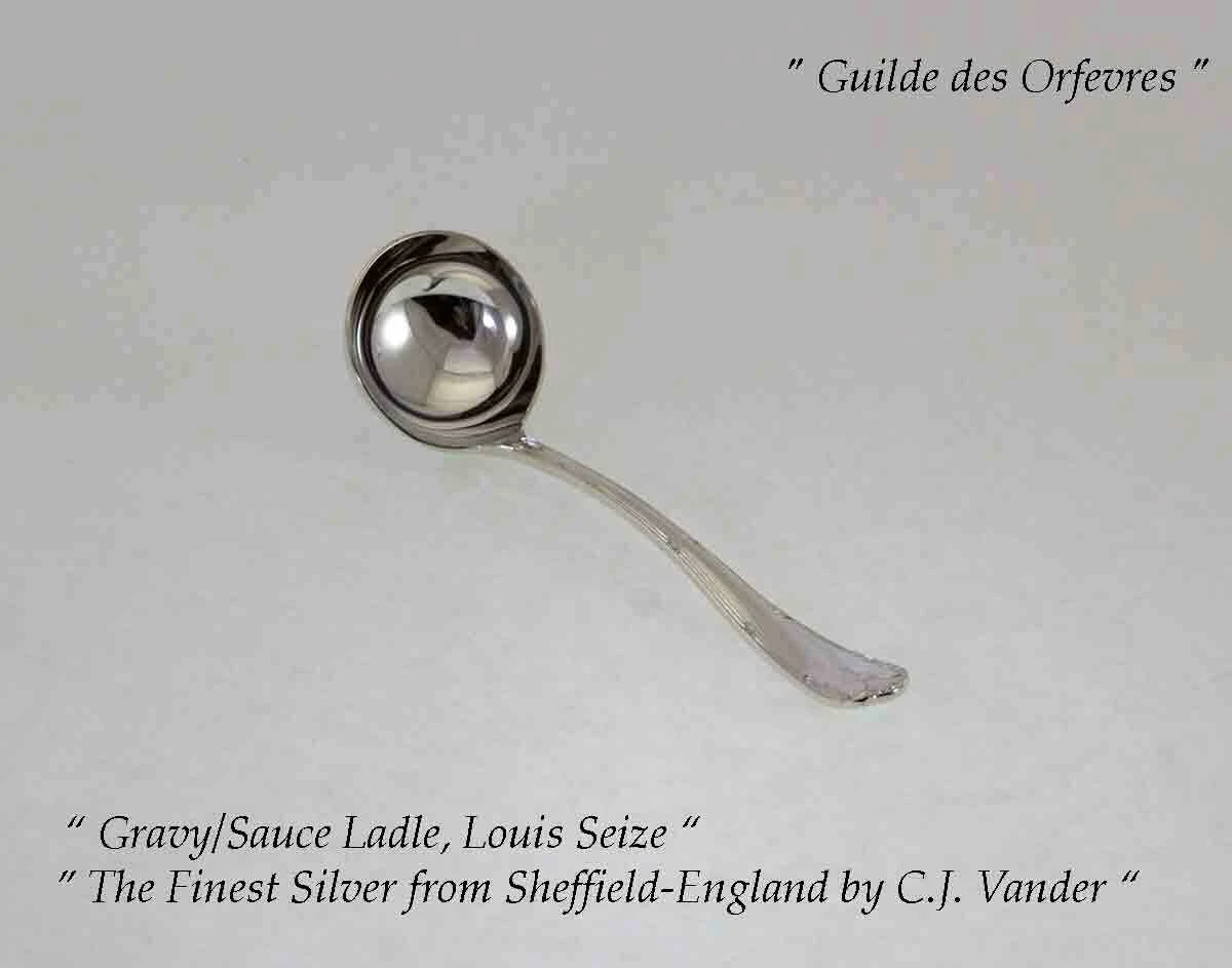 Finest Silver Plated Sauce/Gravy Ladle, Louis Seize