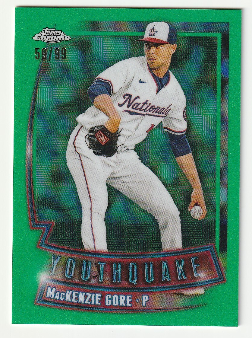 2023 Topps Chrome Rookie RC Green Refractor MacKenzie Gore Youthquake /99