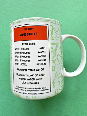 Monopoly Vine Street Tasse Hasbro Creative Tops 2011 Brettspiel Tasse C