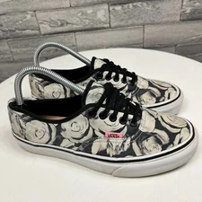 Vans Unisex Adults Off The Wall Black White Floral Sneaker Shoes Size M7 W8.5
