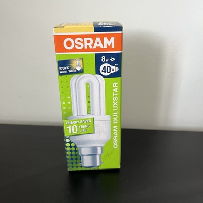4 X OSRAM Duluxstar 75 Watt BC B22d Warm White Energy Saving Light  