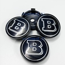 4x 60MM Für Brabus SMART 450 451 452 Schwarz Nabendeckel Center Felgendeckel NEU