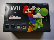 Nintendo Wii Limited Bundle Black Console Complete w/ box manuals Also Extras