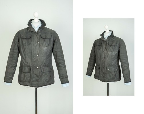Womens Barbour Utility Wax Cotton Black 