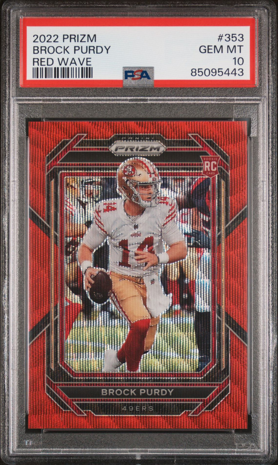 2022 Panini Prizm #353 Brock Purdy Red Wave /149 PSA 10 Gem Mint!