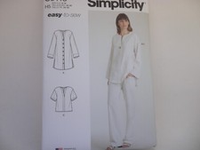 Simplicity 9113 Easy Tunic Top Pull on Pants Pattern, Misses' 6-14 or 16-24