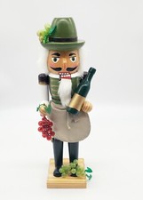 Kurt Adler Wooden Wine Grower Nutcracker 14" Winery Sommalier Vineyard