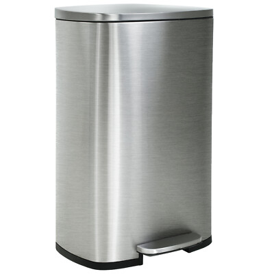 Kitchen Trash Can With Lid For Office Bedroom Step Trash Bin 13 Gallon/50 Liter