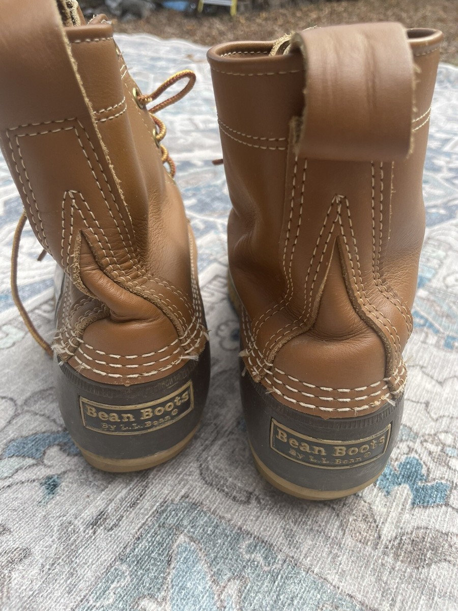 L.L.Bean新品モカシン9 M(D)Tan/brownMade in USA L.L. Bean Boots Tan Brown Made in USA Duck Boots Mens Size 9