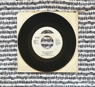 Germaín De La Fuente  Soy Lo Prohibido / Estare Junto A Ti 7'' 45 RPM DJ Promo NM