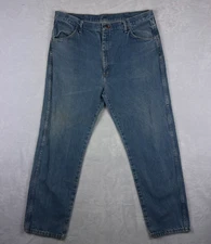 Rustler by Wrangler Jeans Mens 40X32 Blue Regular Fit Straight Leg 87619PW