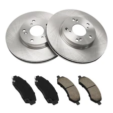 Front Disc Brake Rotors Brake Pads Fit For 2003-2007 Honda Accord