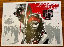 AMC THE WALKING DEAD  "Michonne" 2013 Print James Rheems Davis Art Mondo