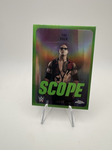 The Rock Dwayne Johnson 2026 Topps Chrome WWE Scope Green /99