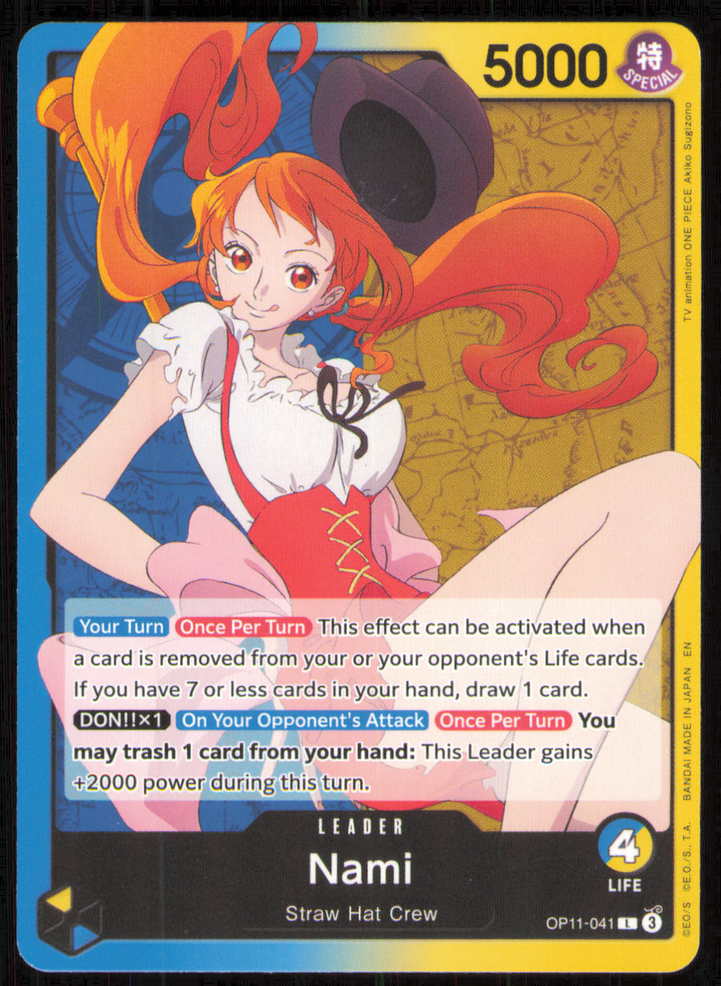 One Piece Nami (041) (OP11-041/150) OP11 A Fist of Divine Speed NM ENGLISH