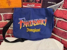 Vintage Disneyland Fantasmic Fabric Messenger Tote Bag Blue Made In The USA