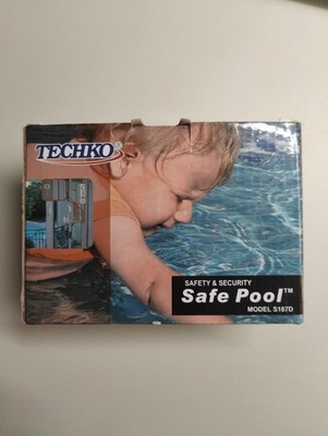 Techko S187D Safe Pool Area Entry Alarm Security Detector Gray Battery Powered