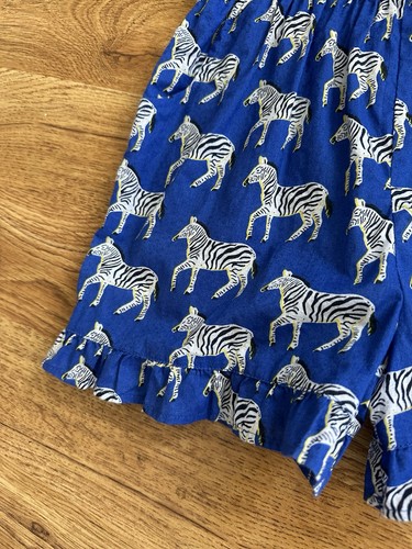 Mini Boden Girl’s ZEBRA Print Shorts Romper 8 years Royal Blue - Picture 8 of 12