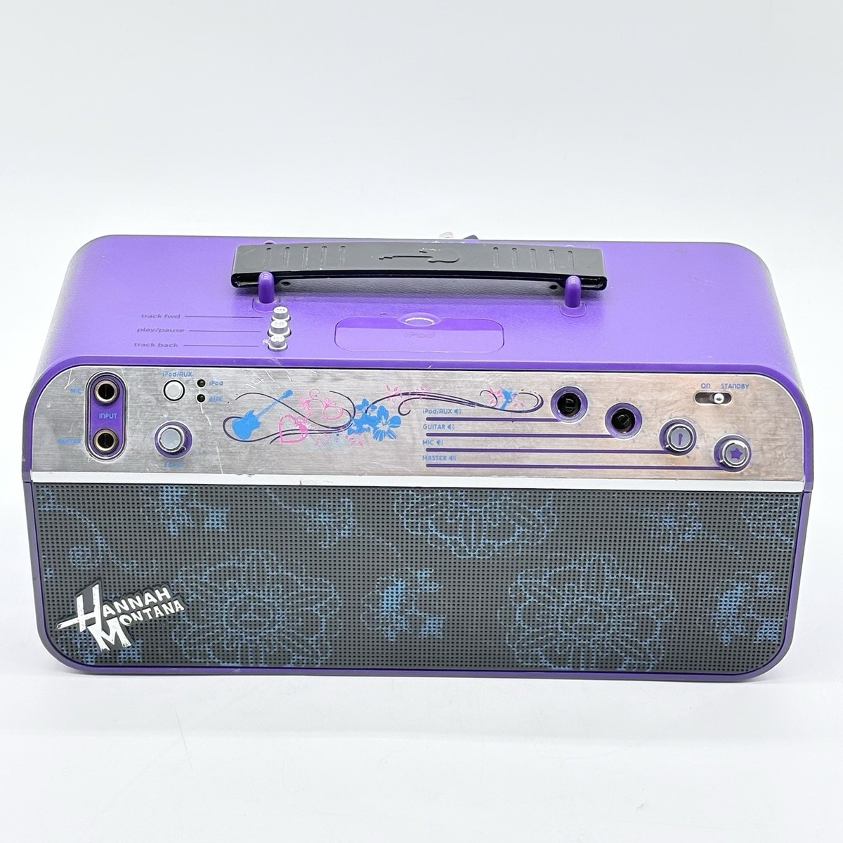 Hannah Montana iPod Dock Guitar Mic Amp Speaker System Boombox