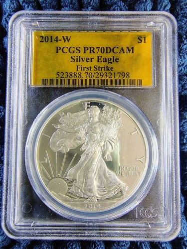 2014-W Proof American Eagle Silver $1 - West Point -1st Strike- PCGS PR 70 DCAM