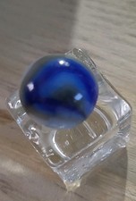 MARBLE King w/5  Colors,  Blue, Yellow, Green, Brown, Red, Nice Glass 5/8"