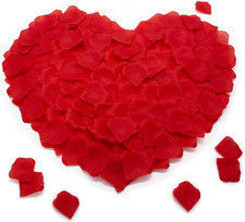 Artificial Red Rose Petals for Romantic Occasions - 1200 Count