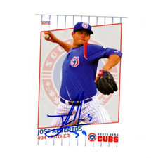 Jose Albertos signed autographed 2019 South Bend Cubs team set card Mexico c