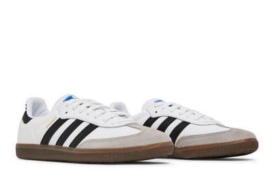 Adidas Samba OG B75806 Low Weiß/Schwarz LEDER HERREN SNEAKER