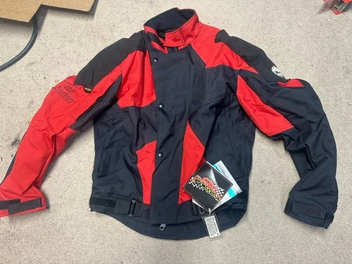 Joe Rocket Meteor Men's Small Motorcycle Jacket Red Full Zip NOS NEW