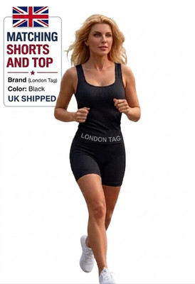 Damen Shorts & Top Set Yoga Laufen Radfahren Gym Activewear Freizeit Passform