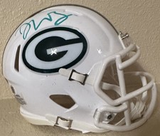 Dontayvion Wicks signed Green Bay Packers Alternate Mini Helmet JSA COA