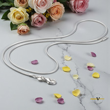 COLLANA SNAKE UOMO DONNA LUNGHEZZA 75 CM IN ARGENTO 925 DIAMETRO 1 mm