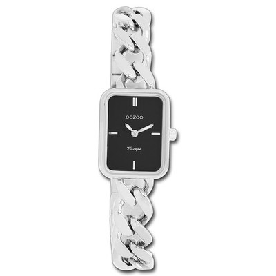 Oozoo Damen Armbanduhr Vintage Series Analog Metall silber UOC20361