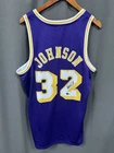 Magic Johnson HOF Signed Los Angeles Lakers Basketball Jersey AUTO BAS Sz XL
