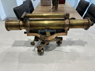 Antique Brass Theodolite W. Wilson of Belmont St London 1905 no.81