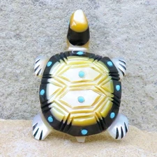 Zuni Fetish-Native American Animal Carving-Multi-Stone POWER TURTLE-Andrew Quam